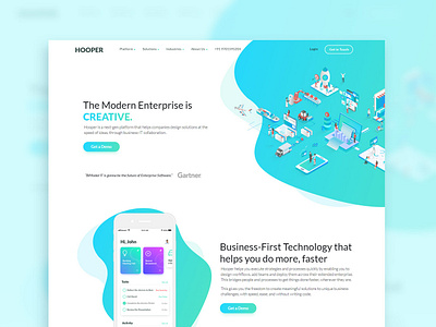 Hooper Labs app design best ui ux solution design work illustration low code platform software company ui ui design ui ux design ux design web webdesign website