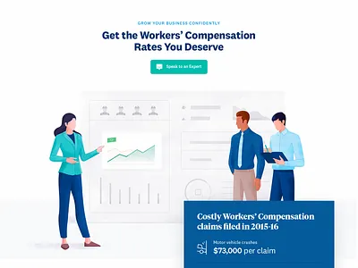 Cost Mitigation web page company logo cost demo executives web design workers