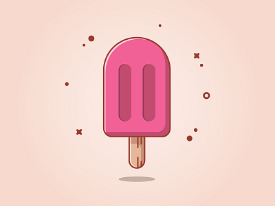 Ice Cream food ice ice cream illustration illustrator popsicle strawberry summer