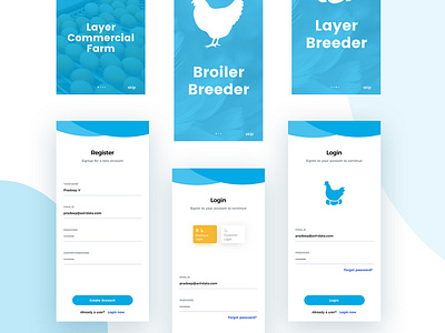 Poultry Farm App app design best ui ux solution design work indian mobile app design poultry farm app ui design ui ux design ui works ux works