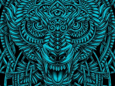 Agry Wolf illustration oleggert wolf