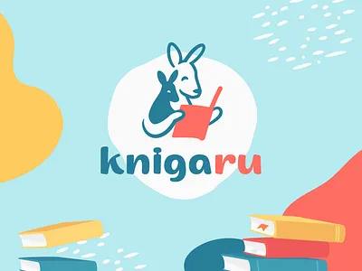 Online Book Store Logo books children ecommerce identity kids kniga logo online store