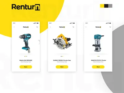 Renturn Apps app design illustration ui ux
