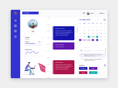 Calendar 2019 calendar color design illustration line logo page training ui ux work