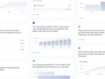Financial Notifications cards colorful diagram diagrams finance fintech graphs notice notifications