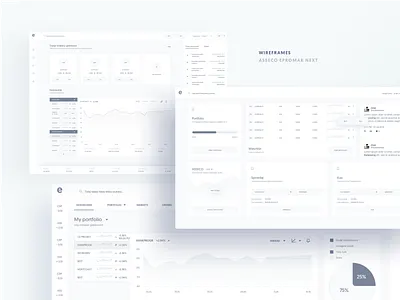 Asseco ePromak Next - wireframes 3 bank app banking dashboard financial app interface investing investment mockups trading trading platform ui ui design ux ux design ux ui uxui wireframes
