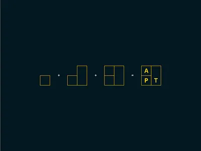 Apt App Branding Proposal app appartment application application logo branding branding concept branding design clean design grid identity illustration logo modular modular design modules simple simplicity squares ui