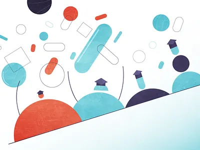 Eduction character character design circle coloring digital education icon illustration simple vector