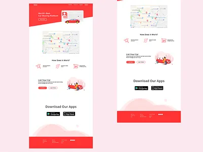 Car Rental Website Alternative Concept adobe xd adobeillustrator malaysia shafix ui uiux user interface ux vector vectors webdesign