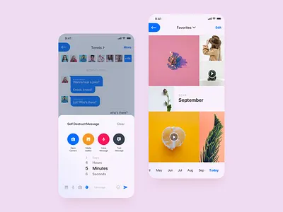 Waved App app application chat clean clean design design layout light minimal settings ui ui design