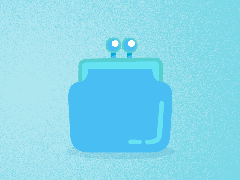 Coin fall into wallet aftereffects animation coin