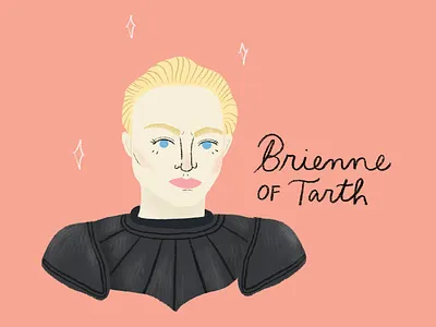 Brienne of Tarth brienne of tarth etsy etsy seller feminist fun game of thrones hand lettering modern print design prints strong women women