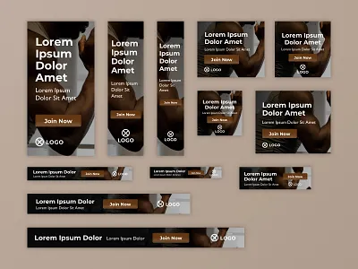 Display Ads Shot #4 - Gym banner ad banner ads banner design concept display ad fitness google ad banner google ads google adwords gym marketing marketing campaign workout