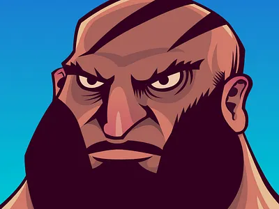 Barbarian affinity designer art black blue design digital drawing flat graphic illustration vector