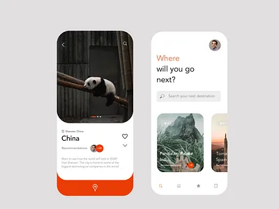 Travel App app app design brand design brand identity branding design typography ui ui ux ux