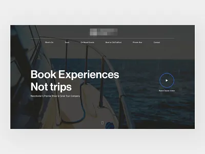 River Cruises Header clean design header home minimal sanserif typography ui ux web web design website