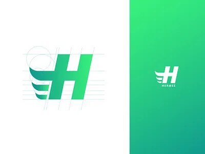 Hermes Logo Design brandidentity branding design h inspiration letter logo logodesign typography vector wings wingsbranding