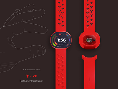 Wearable health and fitness tracker design fitness goals graph health smartwatch strap tracker
