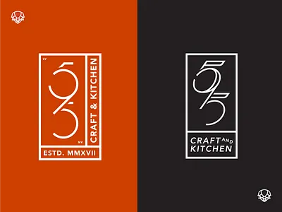 595 Craft & Kitchen Monogram Logos brew craft eat food gastro minimal monogram monogram design monogram logo numbers pub restaurant simple