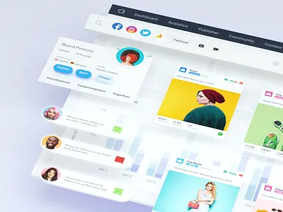 New Hero Image 3d analytics c4d dashboard design illustration socialbakers ui web