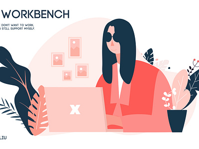 Not wanting to work app design illustration ui web website 插图 设计