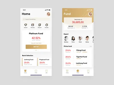Financial financial golden ui