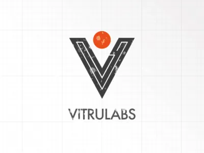 Vitrulabs Logo final branding design illustration logo typography vintage