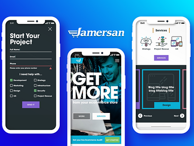 Jamersan Progressive Web App branding ux ux ui ux design ux research visual design wireframing