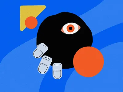 Peering In flat design illustration art illustrator photoshop texture