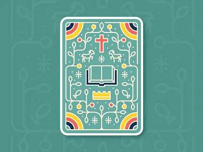 Card Game Design bible design icon illustration playing card vine