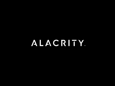 Alacrity branding design logo typography