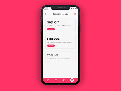 Curated for you design appdesign coupon curated for you daily 100 challenge dailyui dailyui091 dailyuichallenge design dribbbler dribbblers invisionstudio rotato special offer ui ui design uidesign uiux
