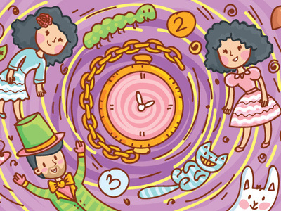 Alice in wonderland theme! alice in wonderland cartoon character cute design development doodle drawing illustration people story vector