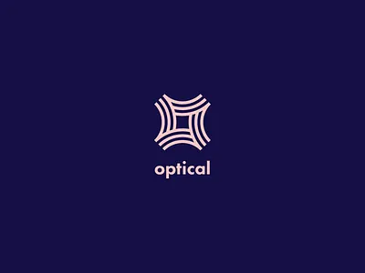 Optical Logo brand clean design eye icon identity lines logo mark negative space o optic optical outline round square symbol