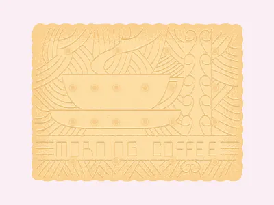 Daily Biscuit Challenge 38, The Morning Coffee Biscuit art biscuit challenge colour daily design drawing food icon illustration rough sugar treat vector