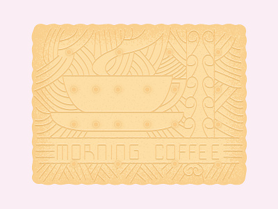 Daily Biscuit Challenge 38, The Morning Coffee Biscuit art biscuit challenge colour daily design drawing food icon illustration rough sugar treat vector