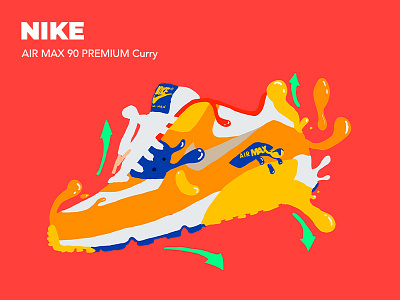 Liquid Fly AIR MAX airmax cartoon dripping flat illustration liquid nike product shot vibrant