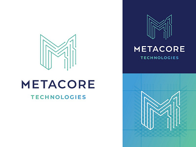 Metacore Logo branding circuit board design developers development agency geometic grid illustration linear logo logo design logo sketching pattern pattern design sketches software design tech tech logo typography vector