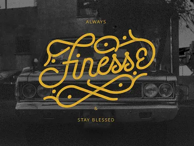 😎Always Finesse Monoline Experiment illustration monoline type typography vector yellow