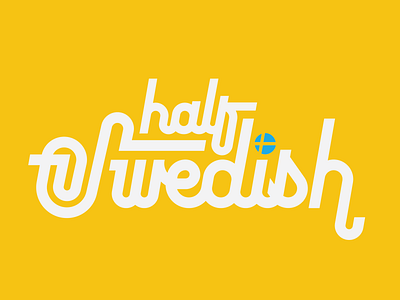 Half Swedish geo half hand letter logo modern scandinavian script swedish type
