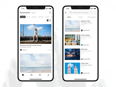 Photo Community Sharing ui 设计