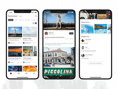 Photo Community Sharing ui 设计