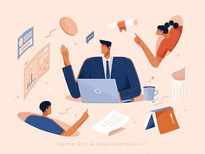 Illustration of an exam scene illustration illustrations paint ui