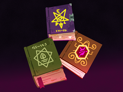 Wizard Textbooks books illustration magic wizard