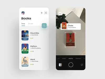 Booktrade UI adobe xd app design icon illustration inteface interaction ios ios app logo minimalistic typography ui uidesign ux vector