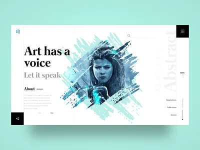 Art Gallery Webpage Concept animation art blog branding clean flat gallery illustration interaction design landing page logo minimal photography ui ux uxui vector web web design website