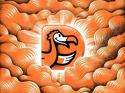 DoDo Pizza birds cloud dodo illustration oleggert
