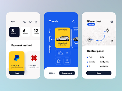 Car Sharing App in modern robust style border car charing dwell flat icons lay down nissan order paypal peopling robust salvation 工作 用户体验