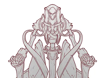 Mecha lineart character character concept character design clear concept cyber illustration line lineart linework mech mecha robot