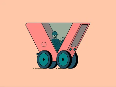 Vehicle 36dayoftype car challenge character flat illustration illustrator red transport v vector vehicle